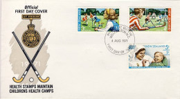 1971-Nuova Zelanda S.3v."A Profitto Delle Opere Della Sanita'"su Fdc Illustrata - Lettres & Documents