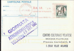 1982-cartolina Postale L.200 Giornata Aeromodellistica Velatese Con Affrancatura - Macchine Per Obliterare (EMA)