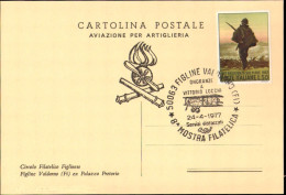 1977-Firenze Cartolina 8^ Mostra Filatelica Figline Valdarno Bollo Figurato Onor - 1971-80: Marcophilie