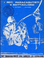 1975-cartolina Per Il 34^ Anniversario Del Lancio Su Cefalonia Primo Reggimento  - Regimente