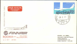 1977-San Marino Aerogramma Della Finnair Roma Helsinki Del 3 Aprile - Luchtpost