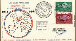 1961-France Francia 50 Collegamenti Europei Parigi Roma - 1961-....