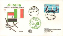 1980-Egitto I^volo Airbus Alitalia AZ 898 Cairo Roma - Poste Aérienne