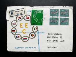 ENVELOPPE RECOMMANDEE IRLANDE / DUBLIN POUR ONEX SUISSE / 1975 - Covers & Documents