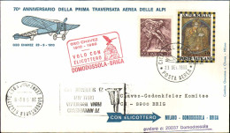 1980-Vaticano Aerogramma  Busta Illustrata 70 Anniversario Della Prima Traversat - Aéreo