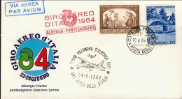 1984-Vaticano Giro Aereo Internazionale D'Italia 23-28 Giugno Tappa Albenga Pont - Airmail