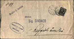 1925-piego Affrancato 10c.su 15c.grigio Con Annullo Frazionario Di Gonzaga - Unclassified