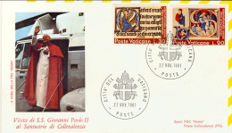 1981-Vaticano Visita Di S.S.Giovanni Paolo II^al Santuario Di ColleValenza Perug - Airmail