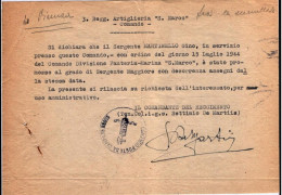 1944-feldpostnummer 86003 Su Foglio Amministrativo Comando Reggimento San Marco - Oorlog 1939-45