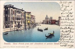 1906-"Venezia,Canal Grande Preso Dall'accademia Col Palazzo Cavalli" - Venezia (Venice)