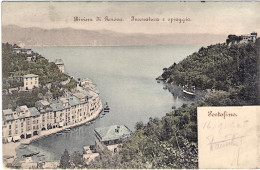 1905-cartolina Portofino-riviera Di Genova-insenatura E Spiaggia Viaggiata - Genova (Genoa)