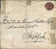 1892-Svezia Busta Postale Da 10o Con Annullo Di Vesterby Diretta A Stoccolma - Other & Unclassified