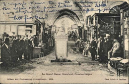 1902-Levante Austriaco Cartolina "Costantinopoli Il Gran Bazaar"affrancata 20pa. - Autres & Non Classés