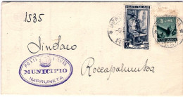 1952-piego Affrancato L.8 Democratica+L.5 Italia Al Lavoro - 1946-60: Marcophilia
