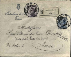 1922-lettera Con Intestazione Dell'intendenza Di Finanza Di Torino,raccomandata  - Marcophilia