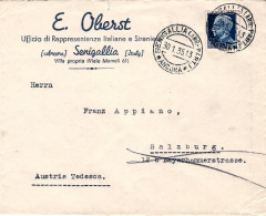 1935-lettera Intestata Per Austria Affrancata L.1,25 Azzurro Imperiale - Marcophilie