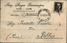1935-Milano Cartolina Con Intestazione Pubblicitaria Di S. Giancaspio Rappresent - Marcophilie