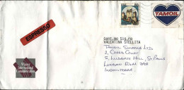 1993-lettera Espresso Per La Gran Bretagna Affrancata L.50 Castelli+chiudiletter - 1991-00: Poststempel