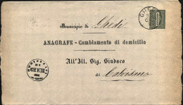 1890-piego Affrancato Con 1c.verde Oliva Cifra Annullo Circolare Di Ghedi (Bresc - Storia Postale