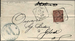1888-piego Affr. 2c.Cifra Con Annullo Quadrato Di S.Zeno Naviglio (Brescia) - Poststempel