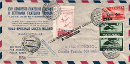 1947-busta Affr. Posta Aerea L.6+coppia Posta Aerea L.5 Rondini Con Erinnofilo V - 1946-60: Marcophilia