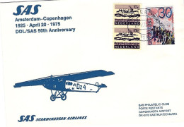 1960-Holland Nederland Olanda Commemorativo Del Cinquantenario I^volo DDL/SAS Am - Airmail