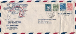 1954-Giappone Japan Per La Svezia Commemorativo Del I^volo Esplorativo In Cima A - Covers & Documents