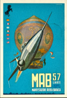 1957-cartolina Illustrata MAB 57 Bollo Aeroporto Civile Milano Del 6 Luglio - Betogingen