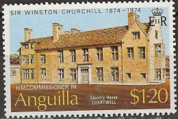 ANGUILLA 1974 Birth Centenary Of Sir Winston Churchill - $1.20 - Country Residence, Chartwell MNH - Anguilla (1968-...)