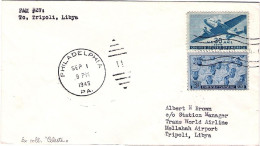 1946-U.S.A. I^volo F.A.M. 27 Philadelphia Tripoli Del 1 Settembre (ex Collez.Cel - Otros & Sin Clasificación