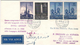 Vaticano-1964 I^volo Caravelle Roma Amman Del 10 Maggio - Poste Aérienne