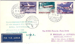 1964-San Marino Aerogramma I^volo Alitalia Milano Copenhagen Del 2 Maggio - Poste Aérienne