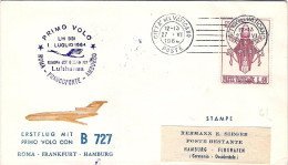 Vaticano-1964 I^volo Roma Amburgo Del 1 Luglio - Poste Aérienne