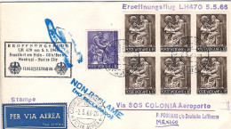 1965-Vaticano I^volo LH 470 Via Colonia Diretto A Citta' Del Messico Del 2 Maggi - Covers & Documents