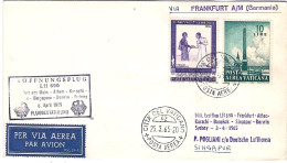 Vaticano-1965 I^volo LH 690 Via Francoforte Diretto A Singapore Del 6 Aprile - Covers & Documents