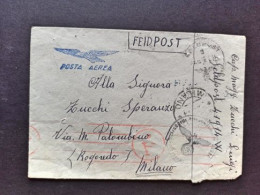 1944-Feldpost Manoscritto 41914 W, Per Rogoredo Milano - Oorlog 1939-45