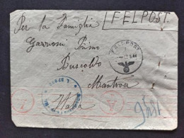 1944-Feldpostnummer 37032 Timbro Inchiostro Blu, Per Buscoldo Mantova - Guerre 1939-45