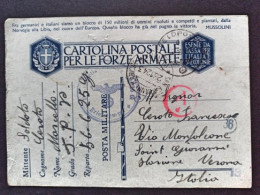 1943-Cartolina Postale, Feldpostnummer 56625 G, Feldpost Manoscritto 56625 G, Pe - Guerre 1939-45