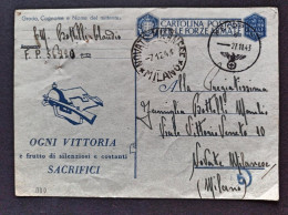 1943-Cartolina Postale "OGNI VITTORIA è Frutto Di Silenziosi E Costanti Sacrific - Guerre 1939-45