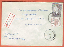 37P - Recommandé Bressoux 1 - 1981 Vers Verviers - Cartas & Documentos