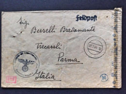 1944-Feldpost Manoscritto 58862F, Per Trecasali - Guerre 1939-45