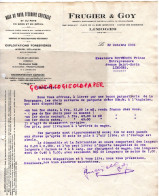 87- LIMOGES - FACTURE FRUGIER & GOY-BOIS DU NORD -SCIERIE - RUE BOBILLOT-GARE MONTJOVIS-AVENUE CHARENTES-1931-ROUVEROUX - Artesanos