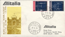 1974-San Marino Aerogramma I^volo Alitalia AZ 788 Del 1 Maggio - Airmail