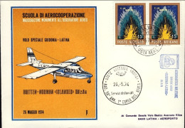 Vaticano-1974  Scuola Di Aereocooperazione Inaugurazione Monumento All'osservato - Airmail