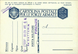1940-cartolina Postale Per Le Forze Armate Nuova Cartiglio Grande Con Esagoni La - Entiers Postaux