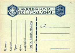 1940-postale Per Le Forze Armate Nuova Cartiglio Grande Con Esagoni Laterali "po - Marcofilie