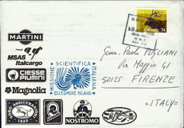 1988-Canada Missione Scientifica Italiana Ellesmere Island Dispaccio Volo Straor - Covers & Documents