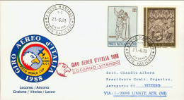 1988-Vaticano Giro Aereo Internazionale D'Italia Locarno Viterbo - Posta Aerea