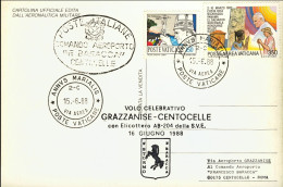 1988-Vaticano Aerogramma  Cartolina Centenario Della Nascita Di Francesco Baracc - Airmail