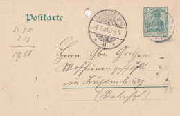 Deutsches Reich  Karte Mit Tagesstempel Wincheringen 1908 Saarburg-Kell Lk Trier-Saarburg Nach Luxemburg - Brieven En Documenten